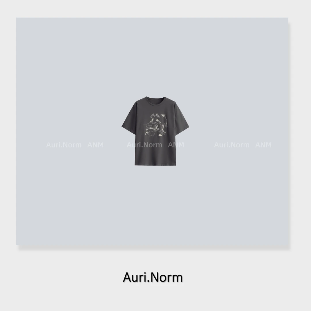 Auri.Norm【上进猫】时尚独特精梳棉猫咪印花T恤小众设计师特别款