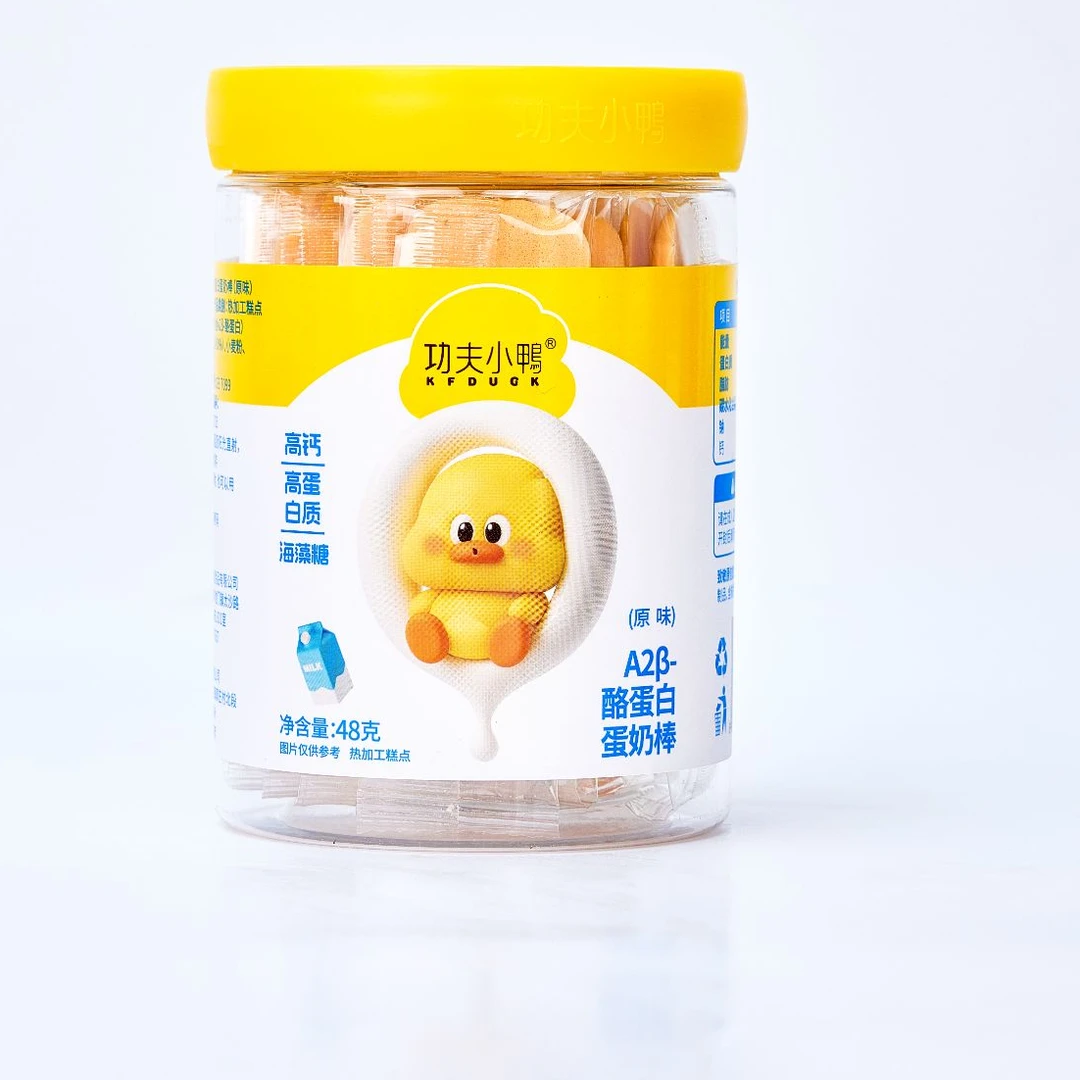 KFDUCK/功夫小鸭A2β-酪蛋白蛋奶棒高钙高蛋白质海藻糖溶豆棒饼