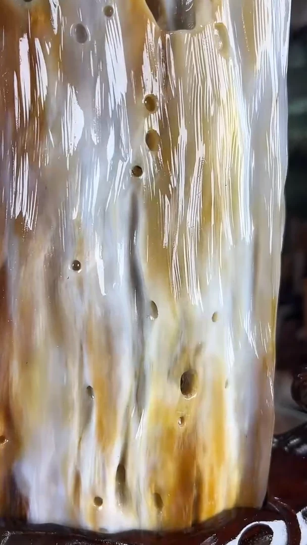 缅甸天然树化玉摆件