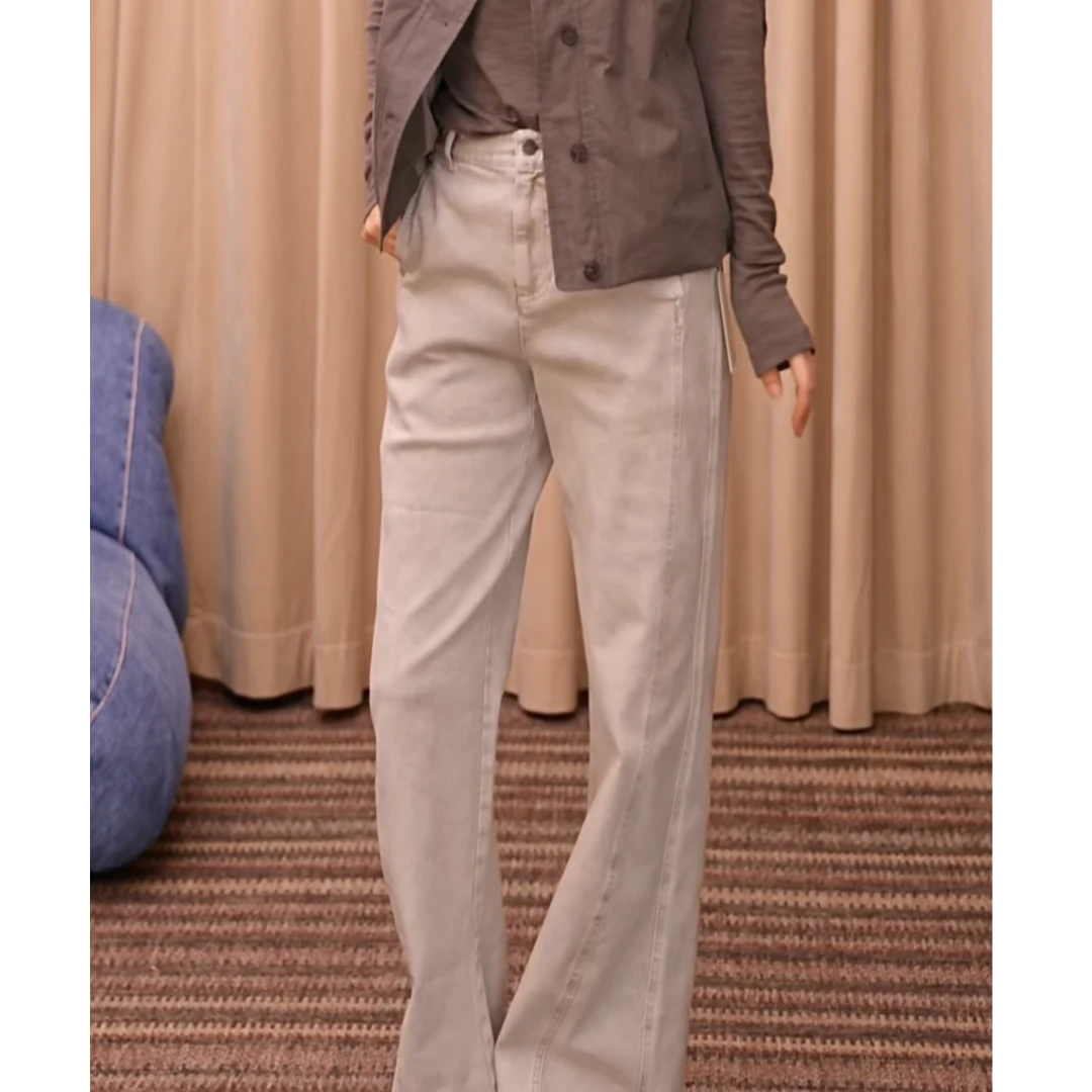 YOEYYOU直身堆量长裤