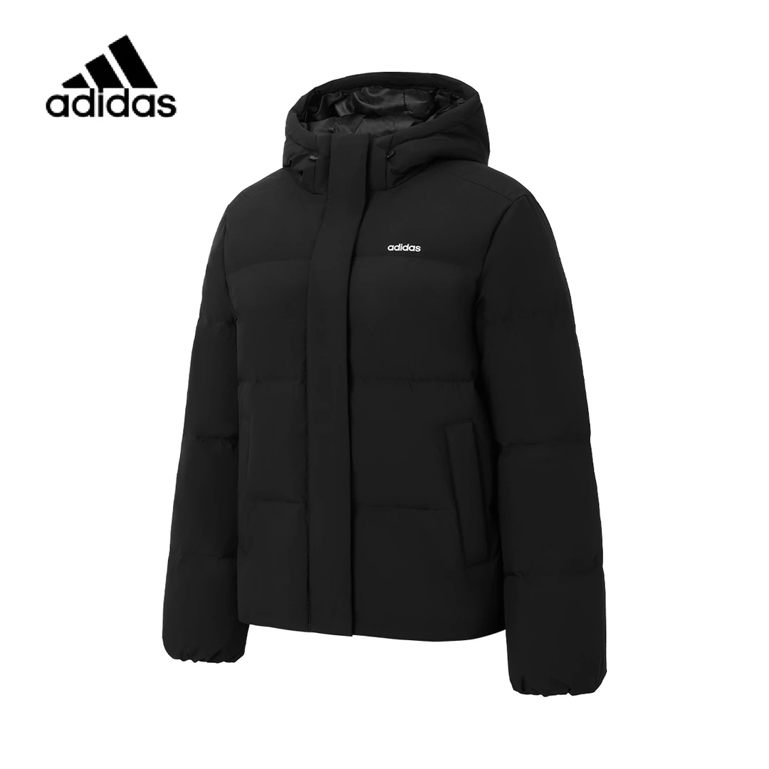 【门店在售】阿迪达斯冬季女款连帽羽绒服防风保暖官方正品JL9593