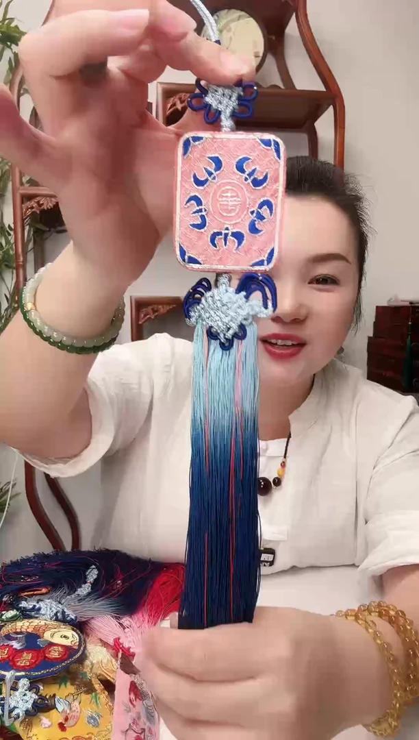 刺绣吊坠流苏双面绣花