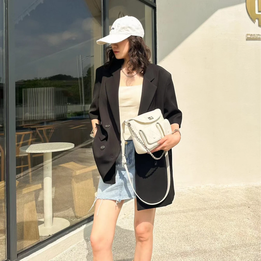 【芝麻集】QYX-81209-米白色RAIN.CUN夏季新款腋下斜跨轻奢女包