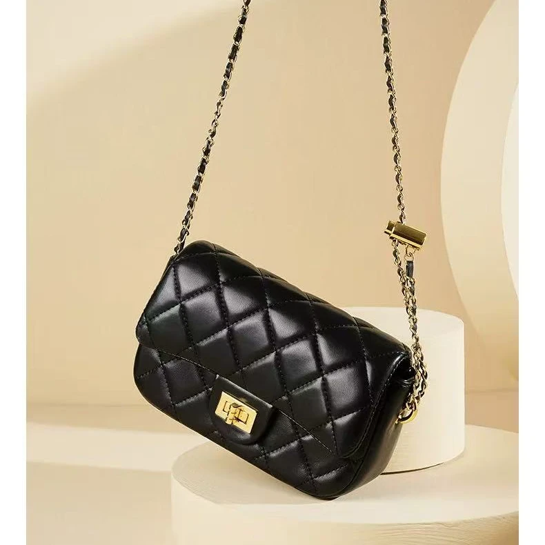 女包2025新款小香风菱格链条包包春季高级感斜挎包
