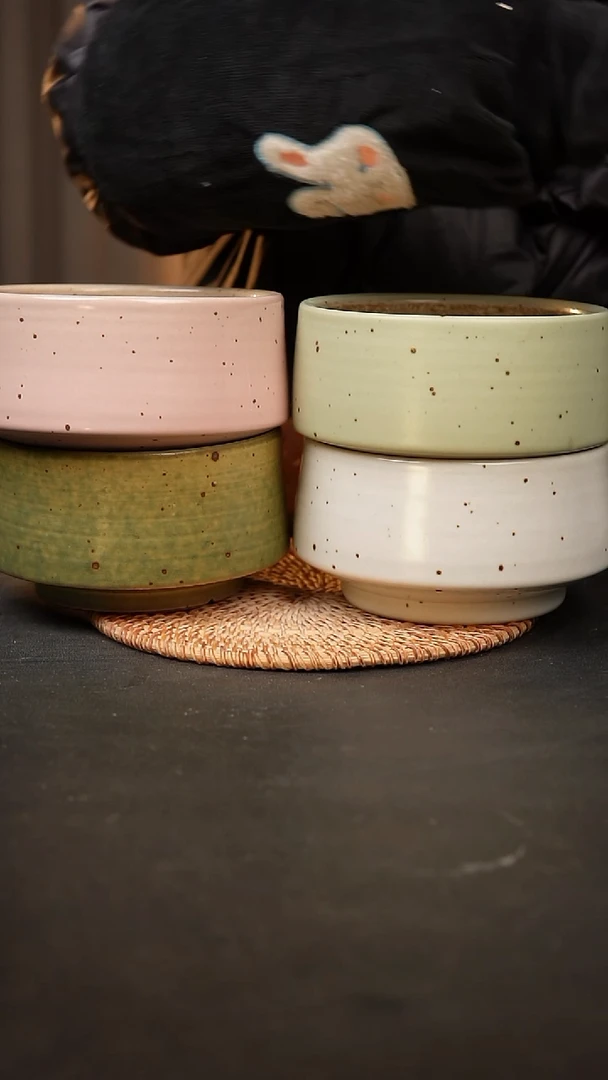 【闪购商品】瓷片泥泥手工花盆口12高8