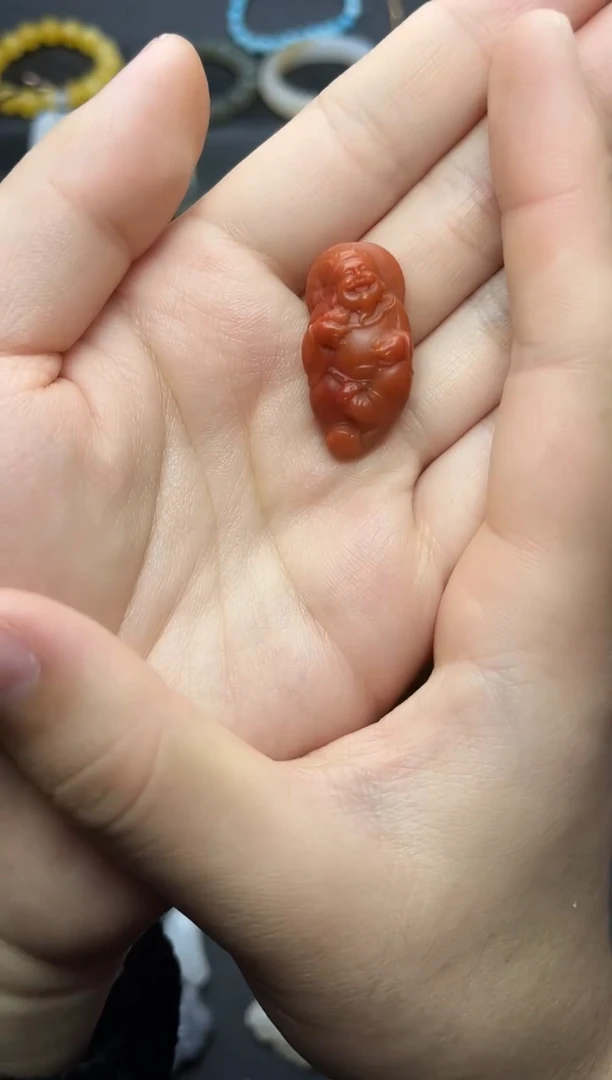 未镶嵌颈饰南红玛瑙财神【定制】06