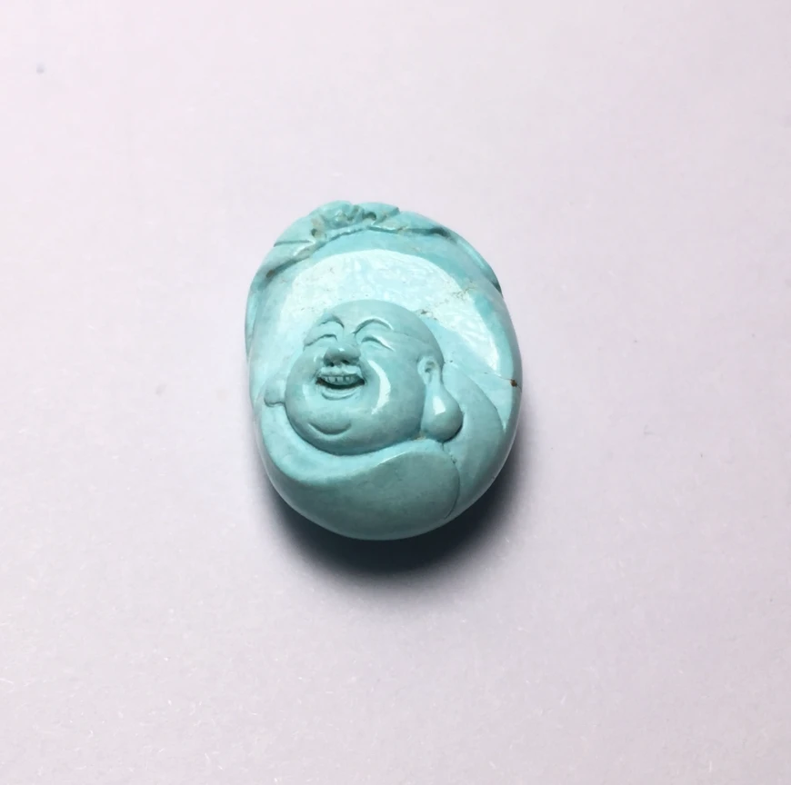 【网瓷】绿松石笑佛吊坠（多样性发其一）DZY5113069