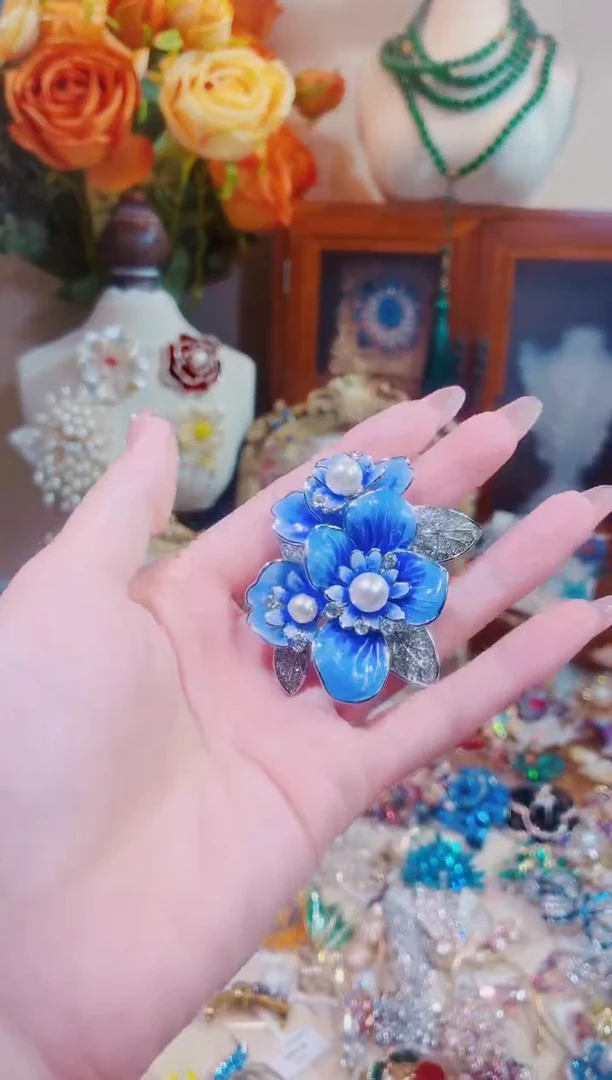 合成立方氧化锆铜合金牡丹