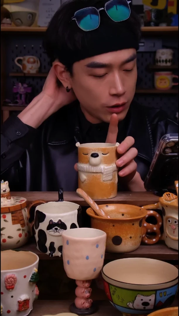 杯子陶景德镇可爱设计师款陶瓷