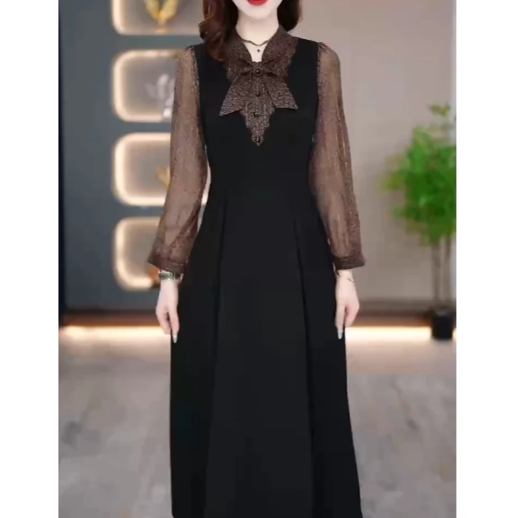 9941#2025春新款女士气质显瘦减龄百搭裙子