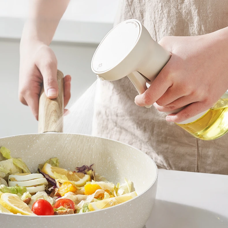 deHub厨房喷油壶高硼硅玻璃油壶家用防漏不挂油空气炸锅雾化喷油