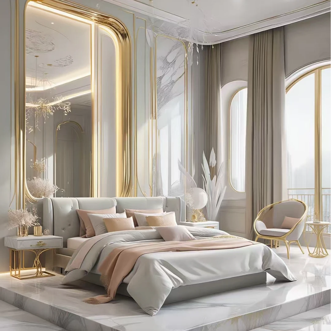 【梦羽-雪青色】纯棉绣花四件套