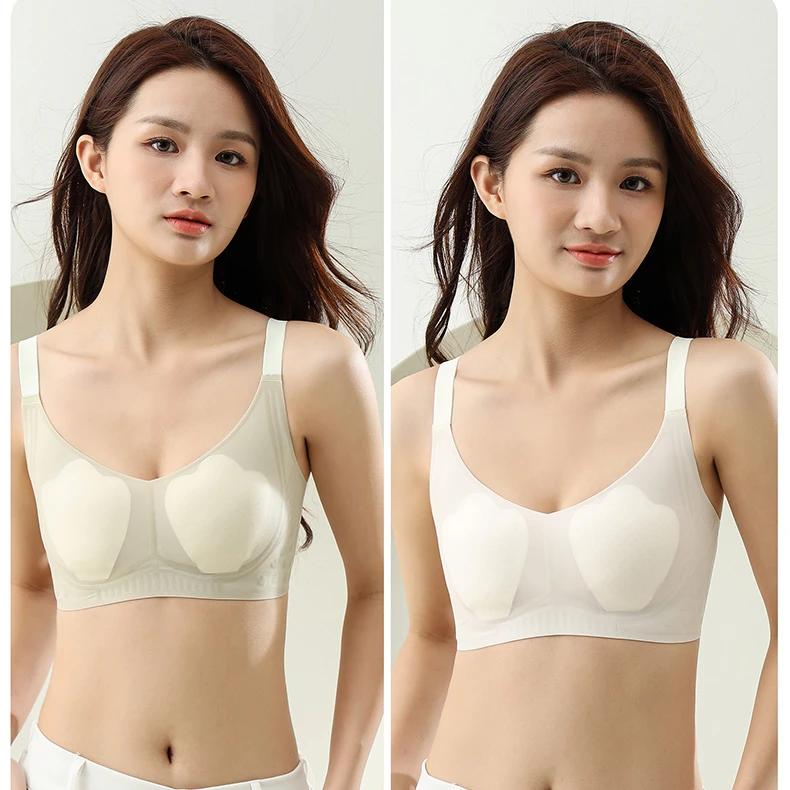 云朵杯轻薄大胸显小文胸女款透气內衣薄款抹胸运动小胸无痕