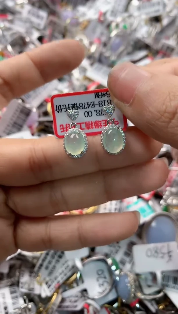 银S925镶嵌戒指翡翠999     8