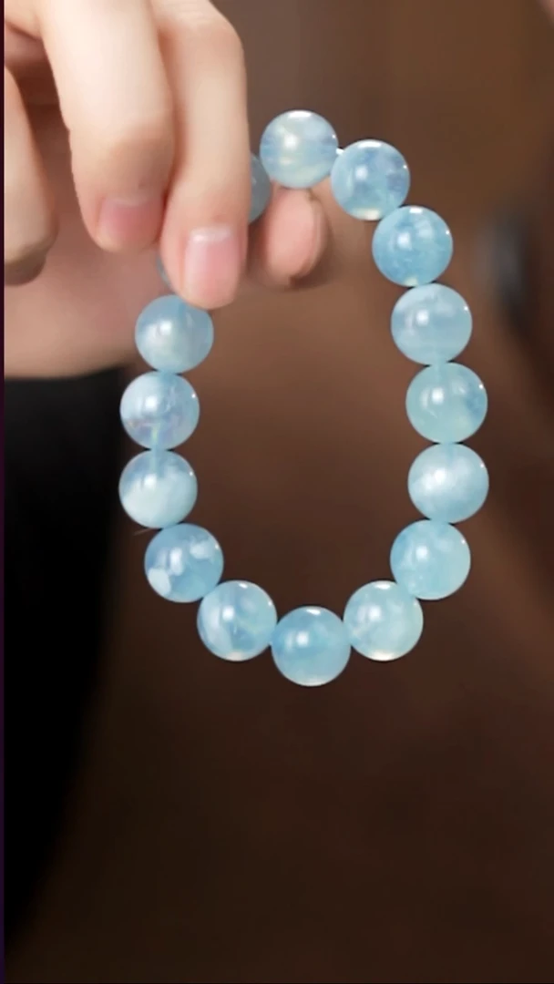 未镶嵌手串海蓝宝石工厂抛货 不退不换 多样性发其1