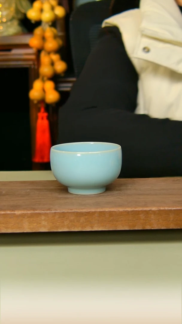 汝瓷奎奎中号罗汉全手工原矿天青一级品