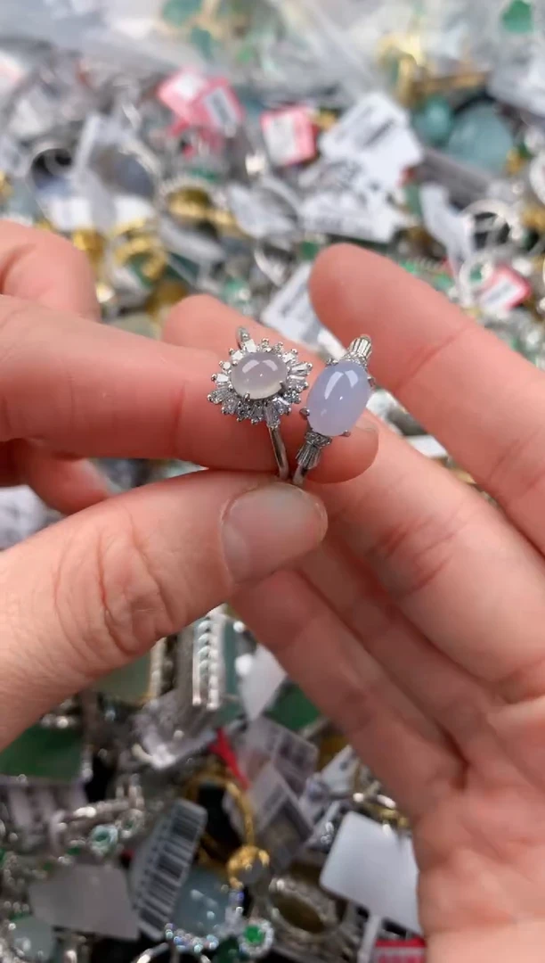 银S925镶嵌戒指翡翠3                  5