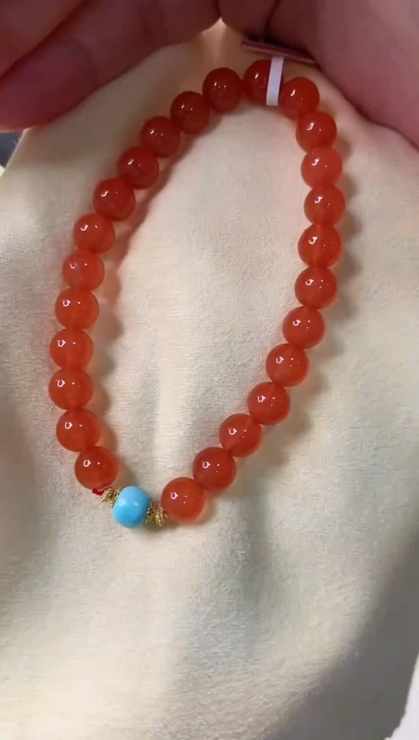 【闪购商品】南红玛瑙手链18K金镶嵌@@ZY40831006