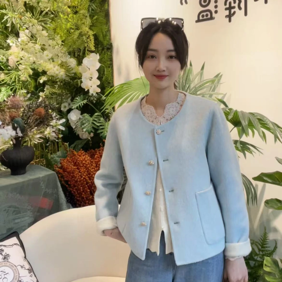 【好物上新】双面穿大衣轻奢双面小香风大衣开春新款短款双面呢外套