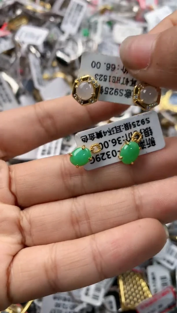 银S925镶嵌戒指翡翠131313---4