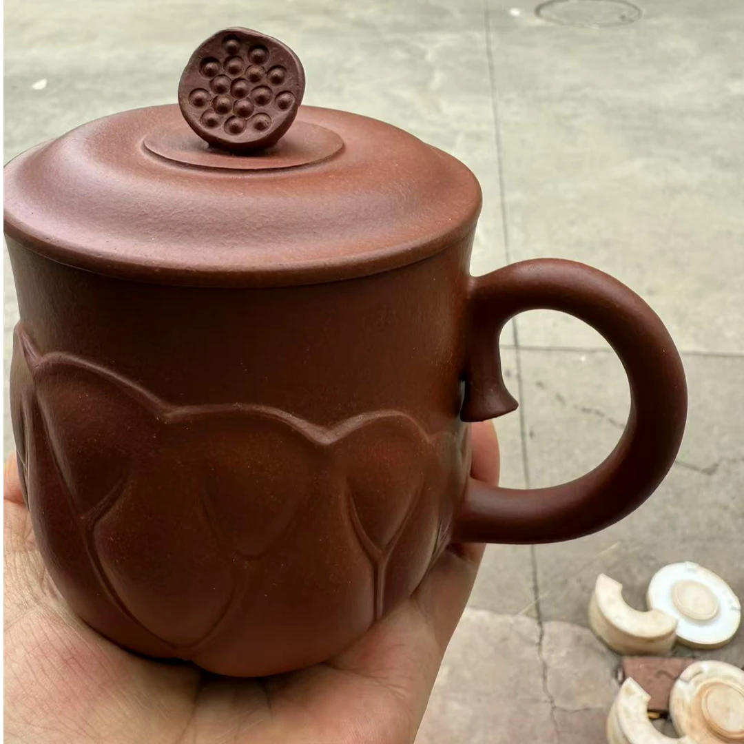 500cc 半手红皮龙 莲花杯 手工茶杯