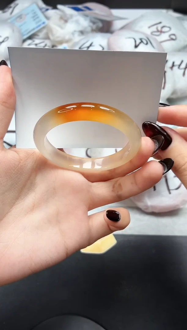 未镶嵌手镯石英质玉127/香槟50.5