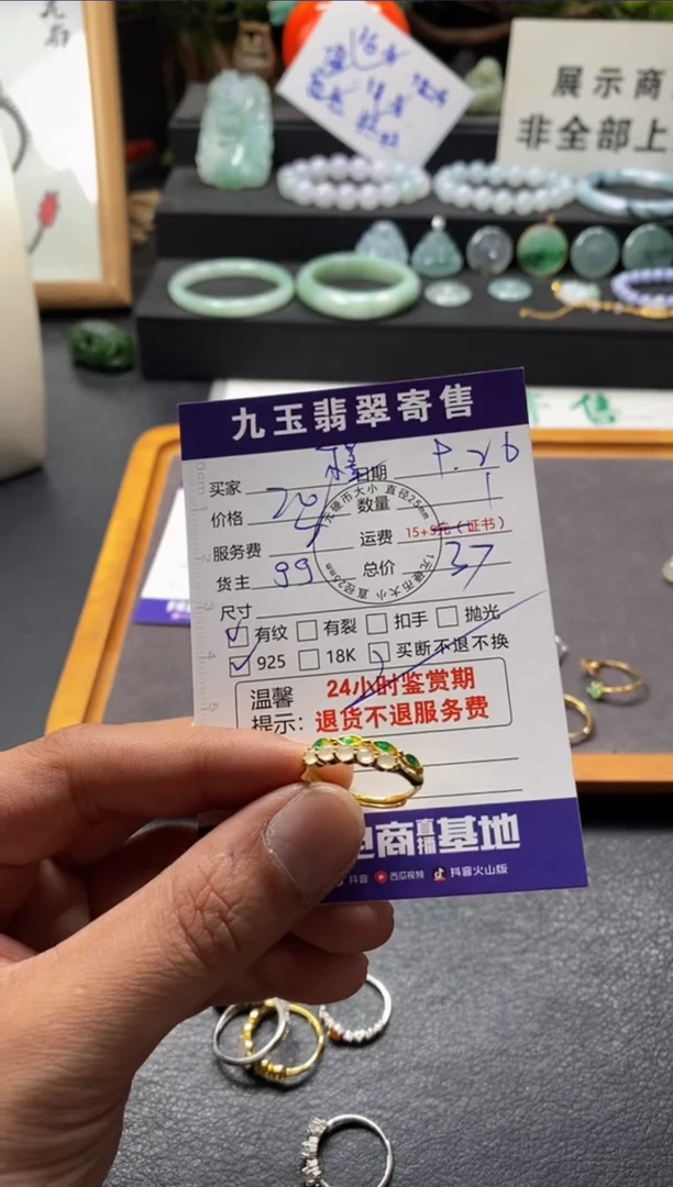 颈饰银S925镶嵌翡翠槿****? 买断