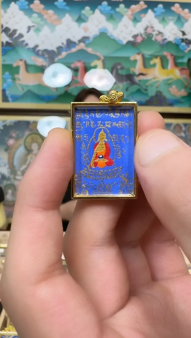 吊坠药老师-热贡纯手绘唐卡吊坠