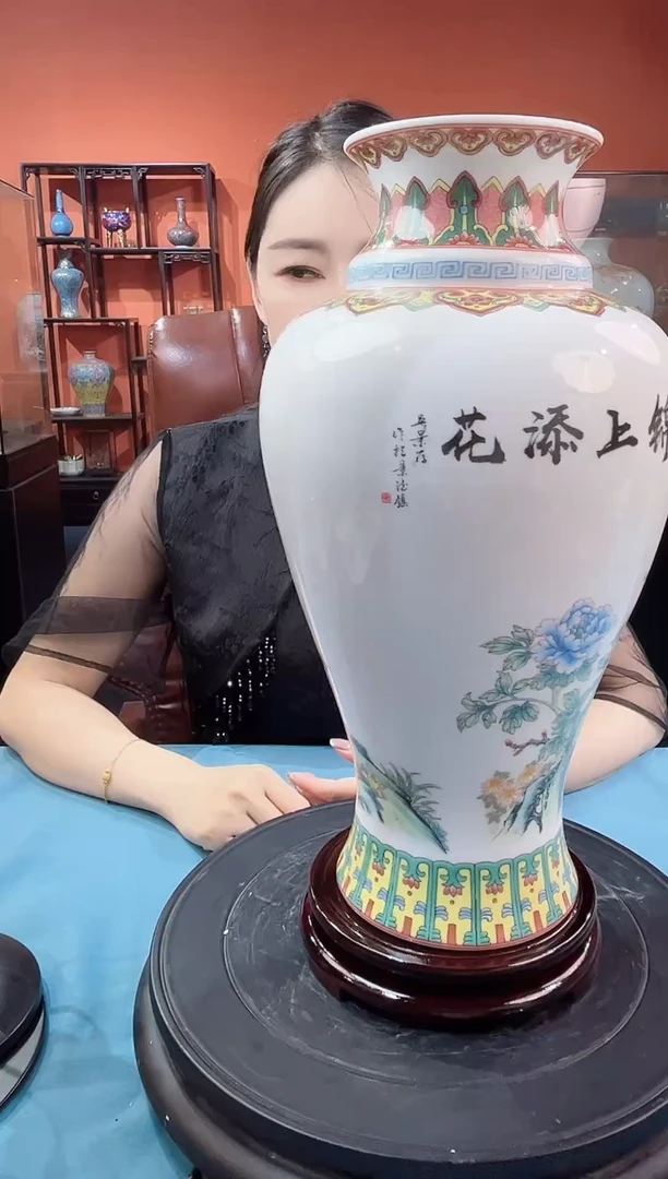 摆件精品陶瓷青花摆件3c