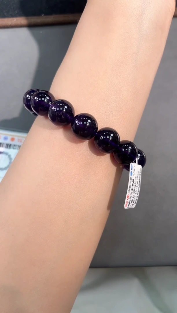 水晶手链未镶嵌48号乌拉圭紫水单圈14mm