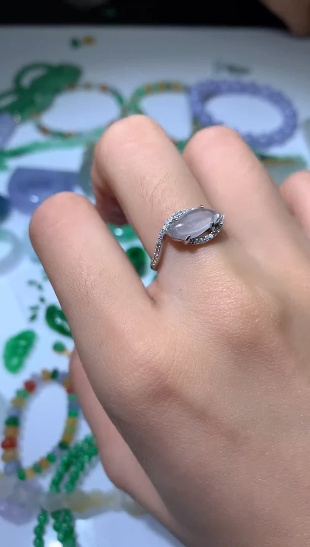 颈饰银S925镶嵌翡翠净货