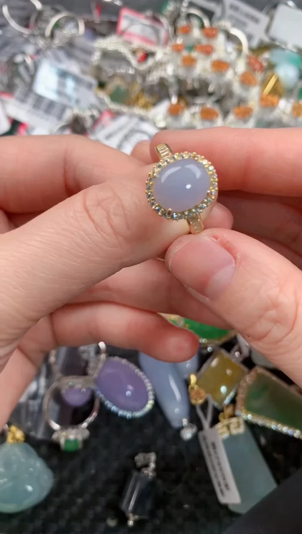 银S925镶嵌戒指翡翠1212---2