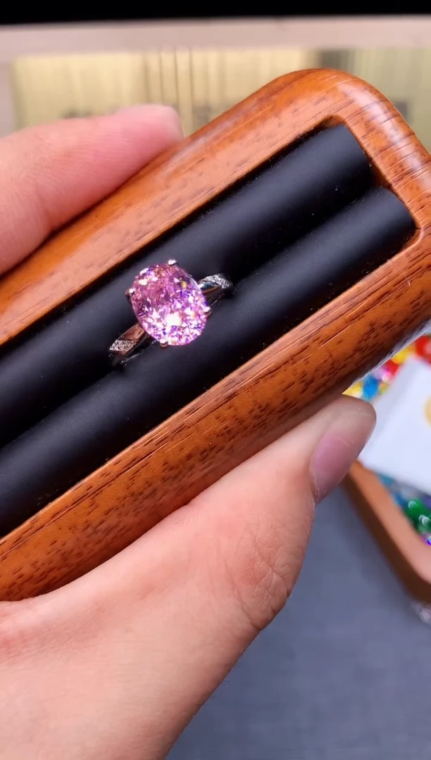 碧玺戒指银S925镶嵌5432