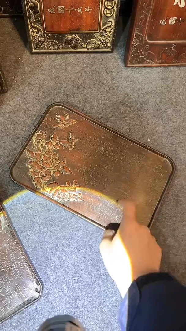 【闪购商品】非洲紫檀（红花梨）30x20cm赏盘