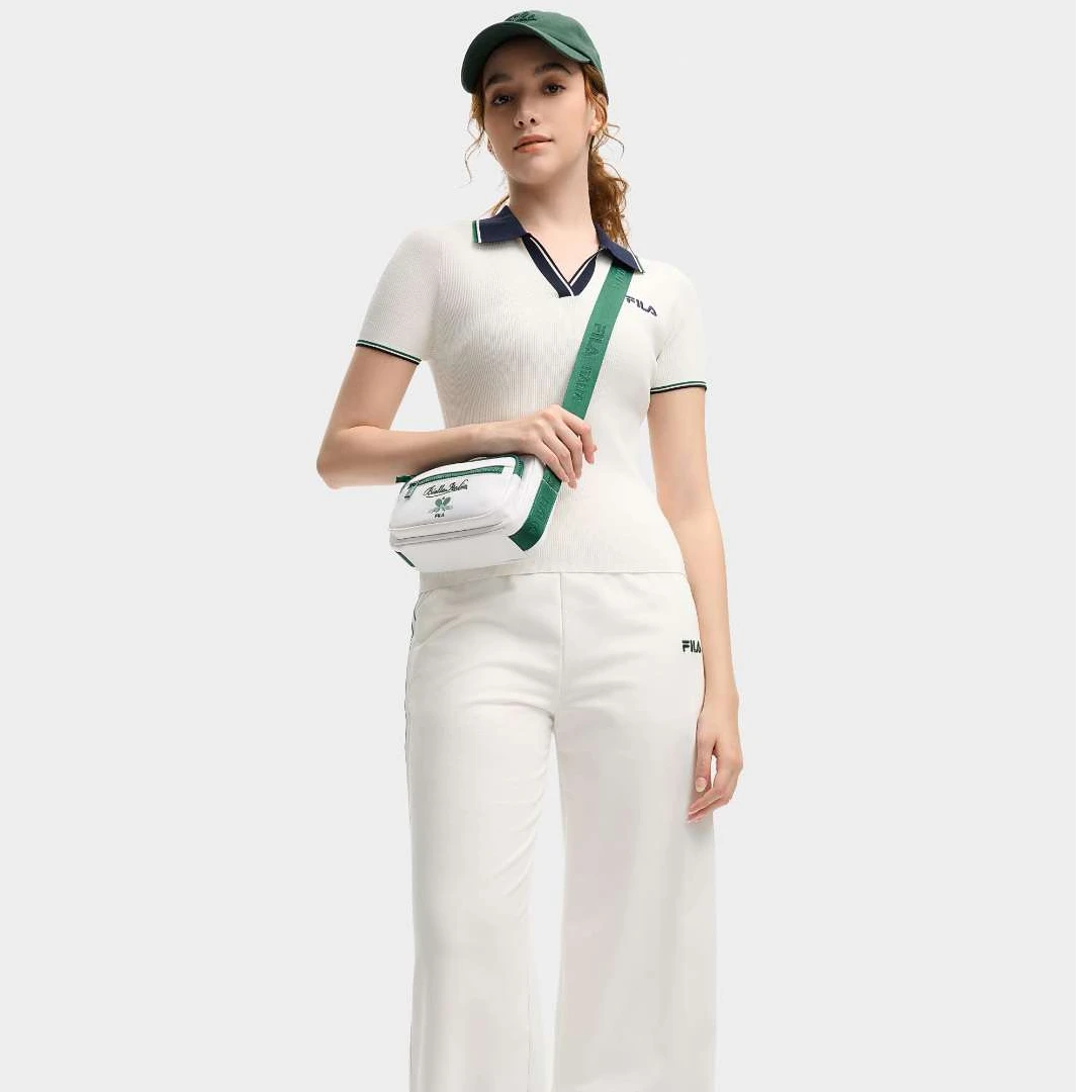 Fila/斐乐2025年夏季新款户外运动女士休闲短袖POLO衫F11W539402F