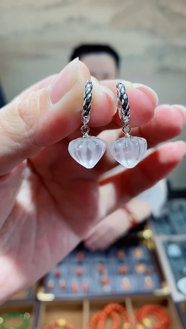 银S925镶嵌耳饰水晶EZ5548