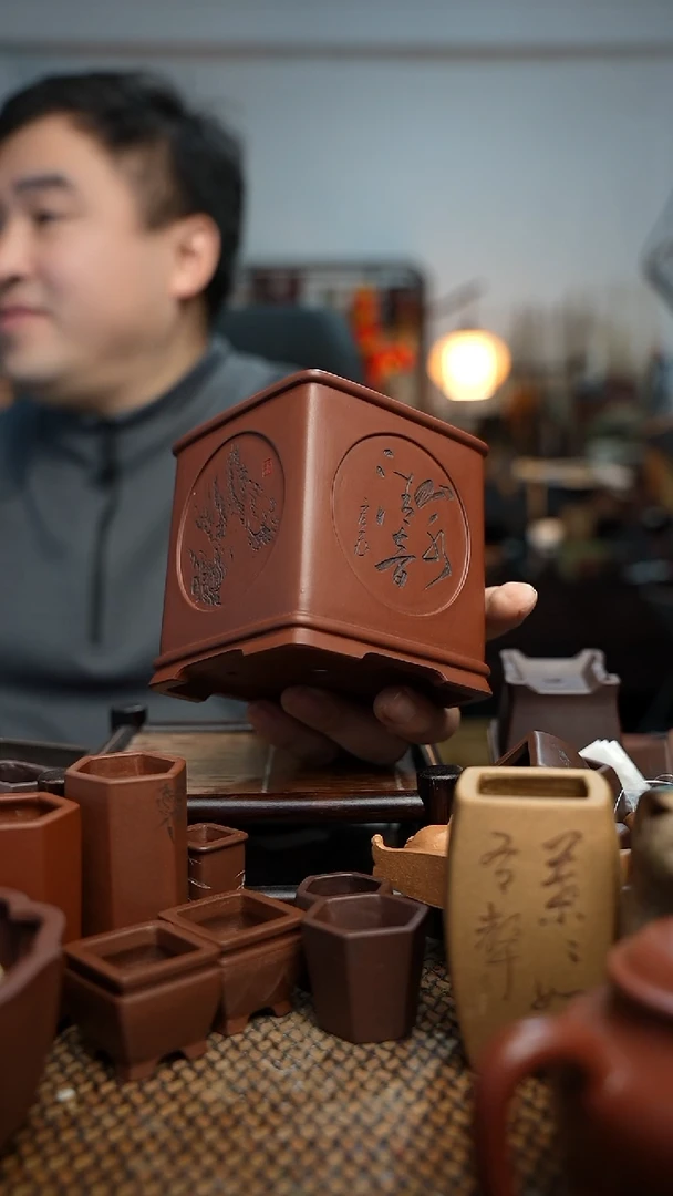 紫砂花盆長木軒精品紫砂