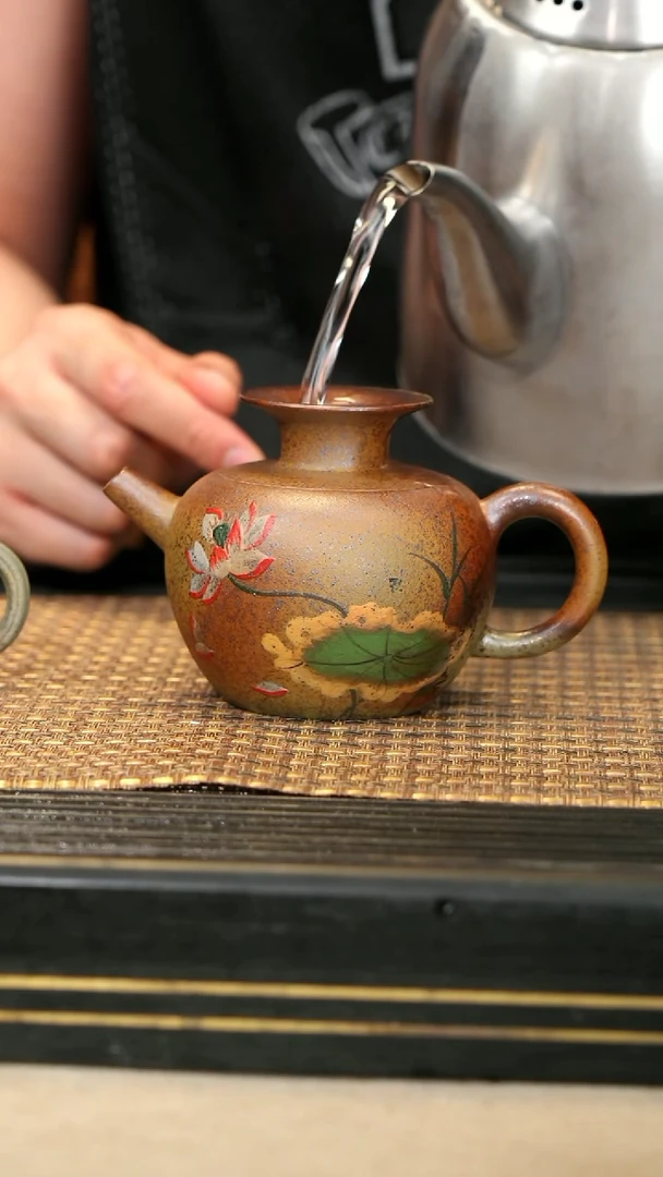 茶壶紫砂16《荷韵·公道壶》柴烧