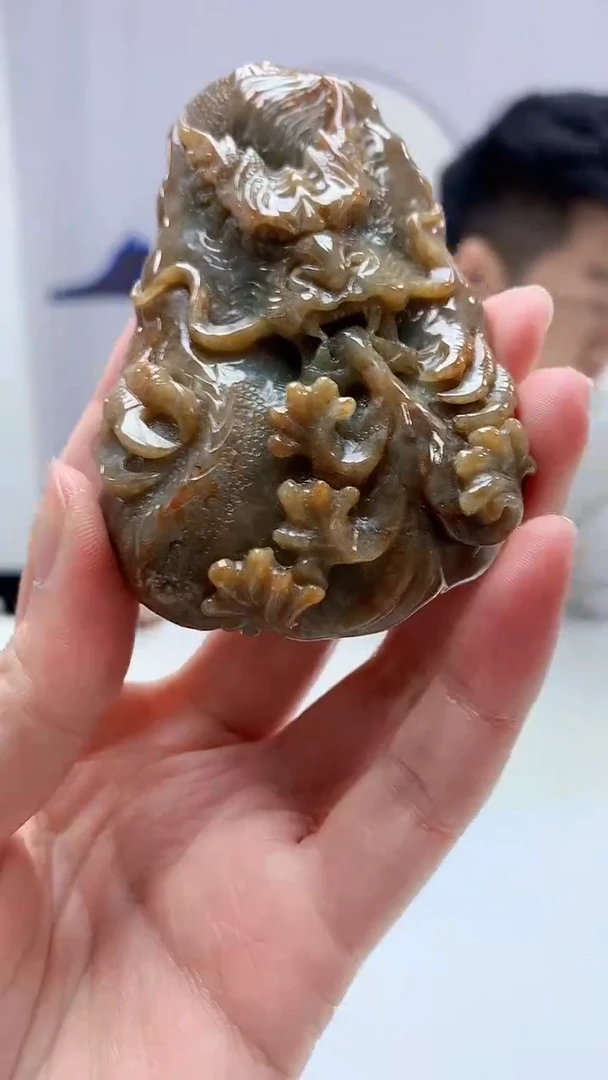 【闪购商品】定制翡翠未镶嵌5028zm-毛货龙牌258