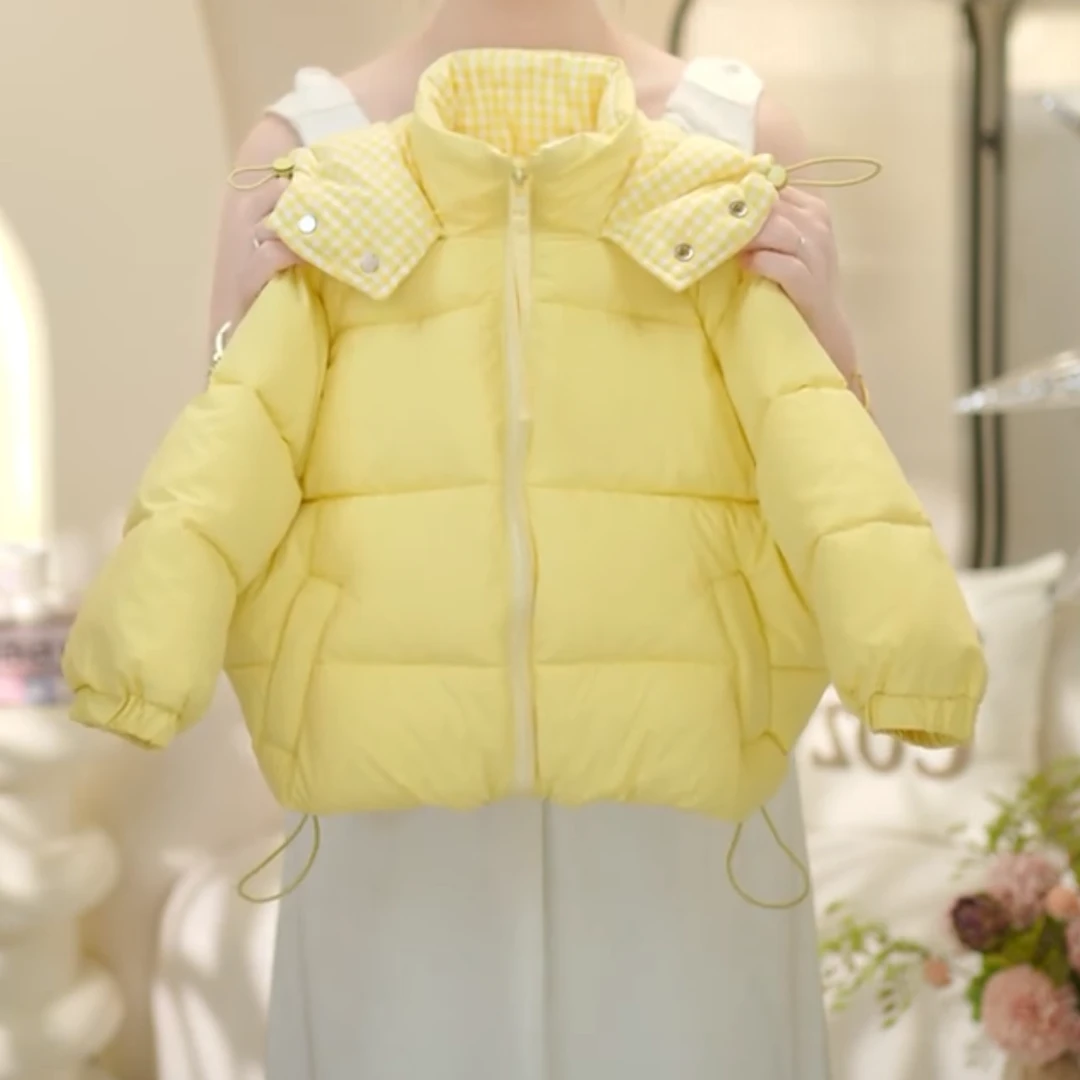 女童2024冬季新款洋气加厚手塞棉棉服外套C22190