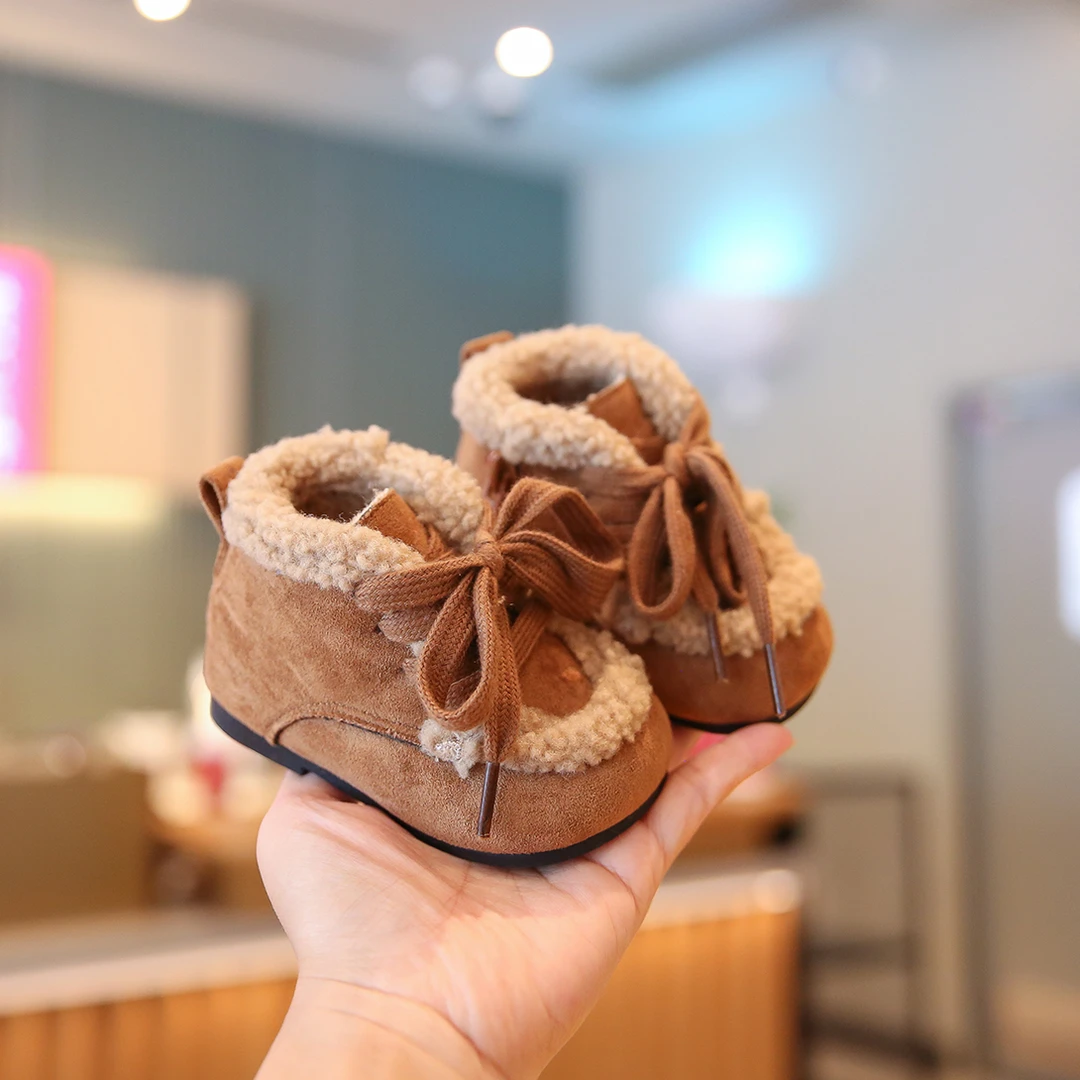 2025年秋冬新款女童靴子短靴婴儿学步鞋软底公主鞋女宝宝小童鞋子