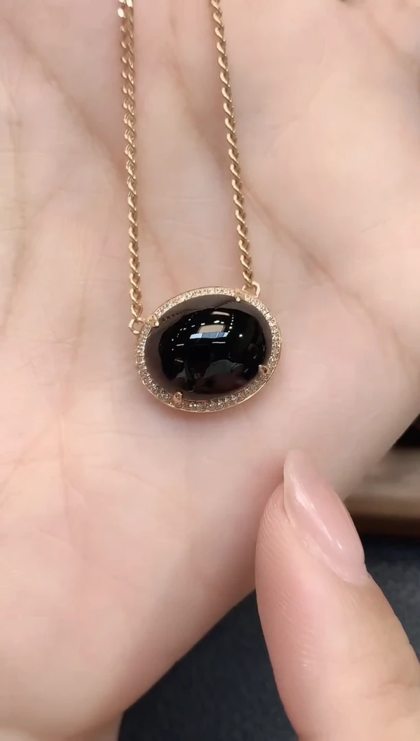 套链18K金镶嵌翡翠D26