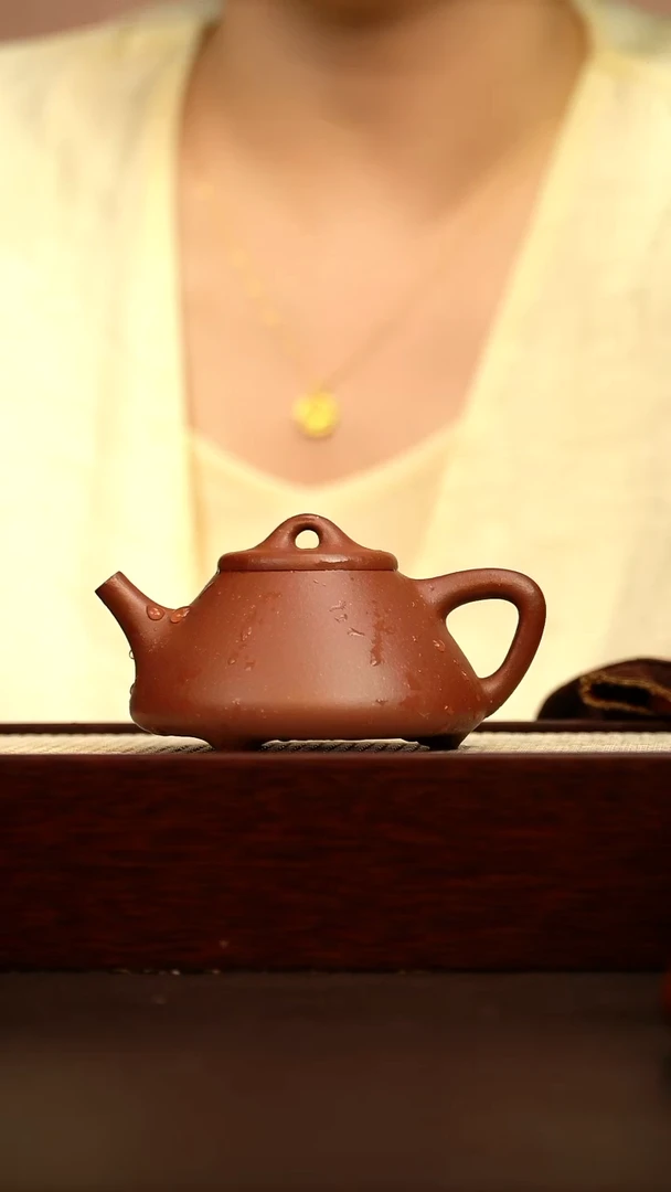 茶壶紫砂子冶石瓢 150cc 原矿紫泥