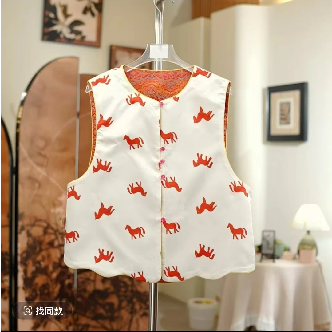 1783马住好运马甲妈妈装高贵新款妈妈装洋气时尚气质法式