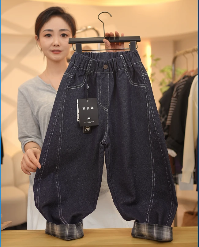 【水洗软牛仔】秋上新痞帅中大童软牛仔男童LenKid- 8824