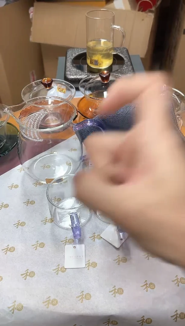 观禄煮茶器浅紫送清禾杯浅紫送匠未茶巾