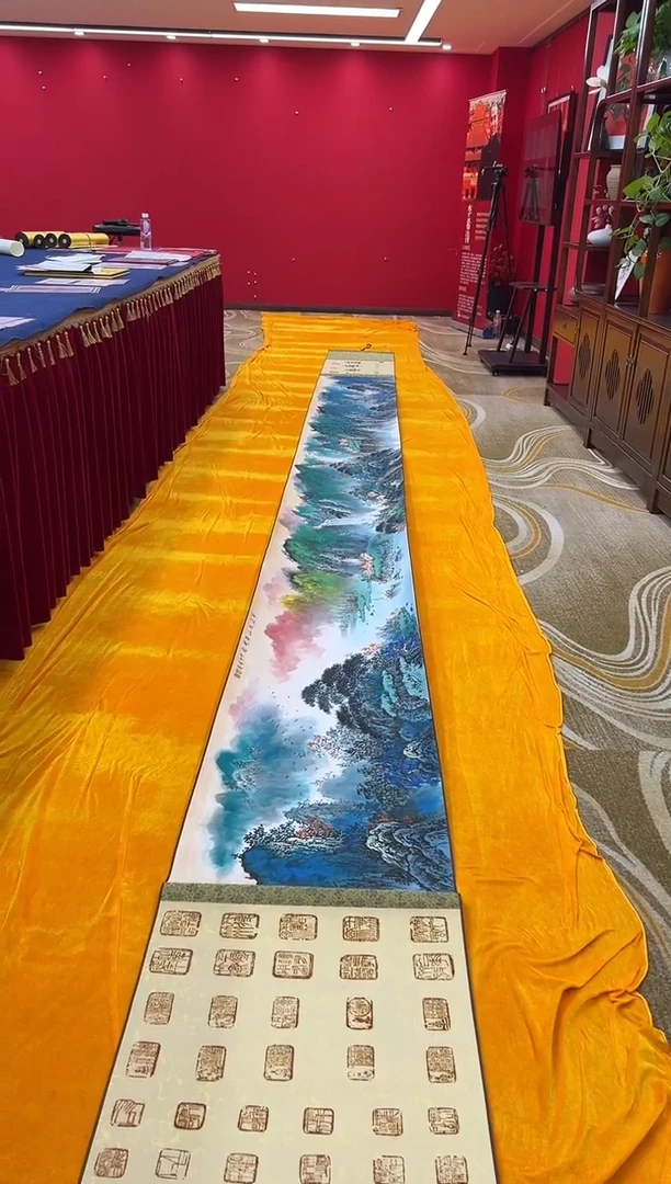 国画李希涛蓝嶂栖云