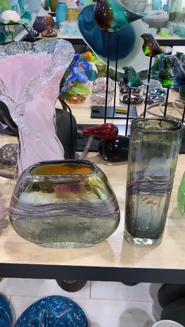 半*慕忆家手作琉璃花瓶一对