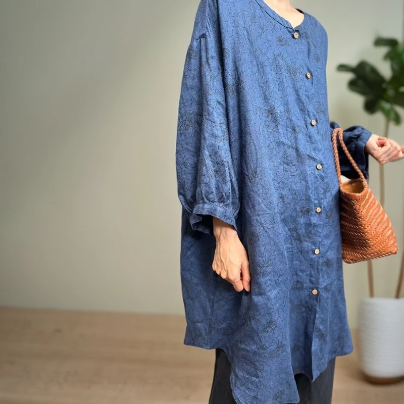 《一荷一禅》高货汉麻雨露麻端庄大气外搭〈防晒绝绝子〉