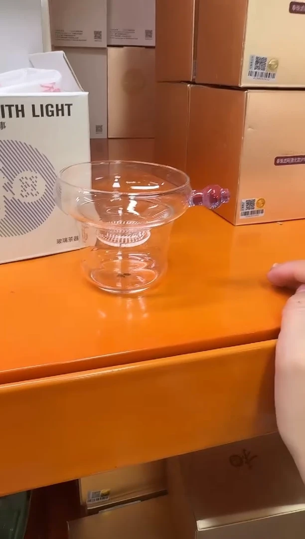 @@禾器晶彩奉珠茶漏浅紫色